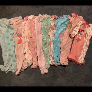 11 sleepers bodysuits 3-6 months baby girl